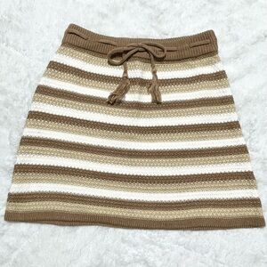 NWOT Madden NYC Juniors Striped Crochet Skirt